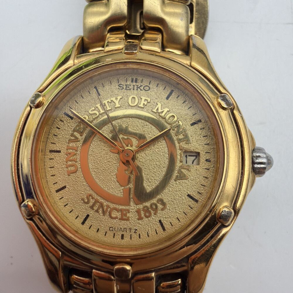 RARE,UNIQUE Women Vintage Watch SEIKO "University Of Montana" 7N32-0599